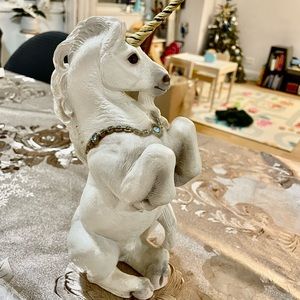 Rare Windstone Editions Mystical Unicorn Stallion With Gold Horn